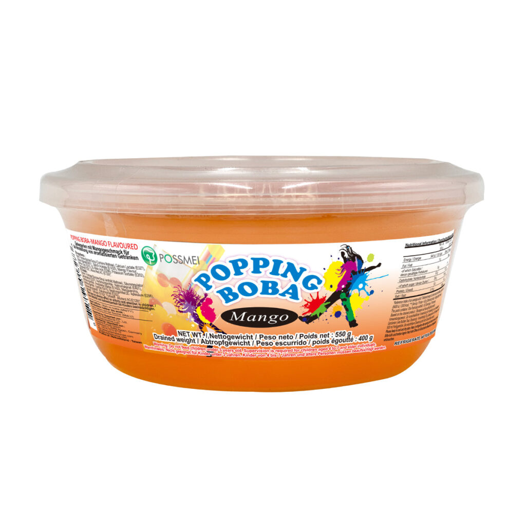 RETAIL SIZE – POPPING BOBA – MANGO | 550 G