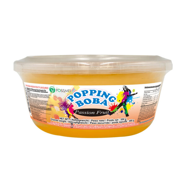 RETAIL SIZE - POPPING BOBA - PASSION FRUIT | 550G