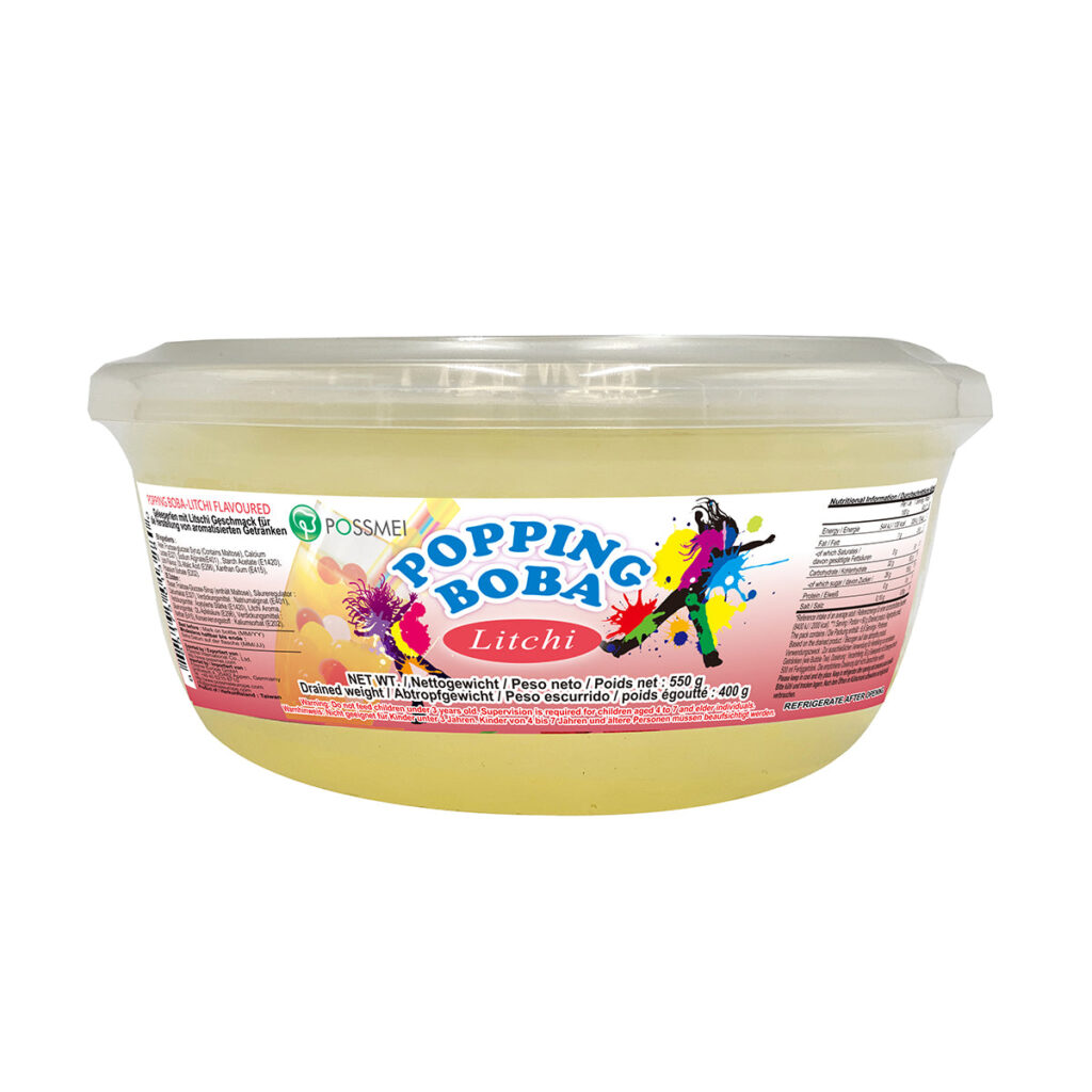 RETAIL SIZE – POPPING BOBA – LITCHI | 550G
