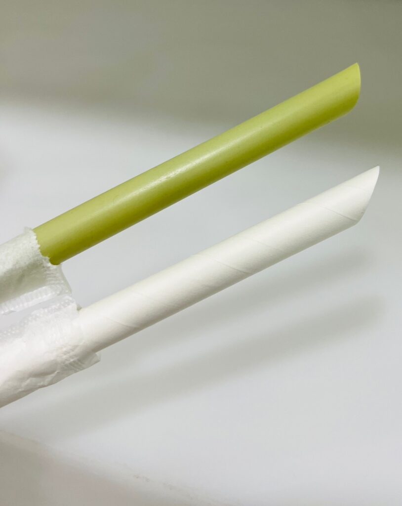 INDIVID. WRAPPED WHITE PLASTIC STRAW 12mm x 21cm (100PCS)